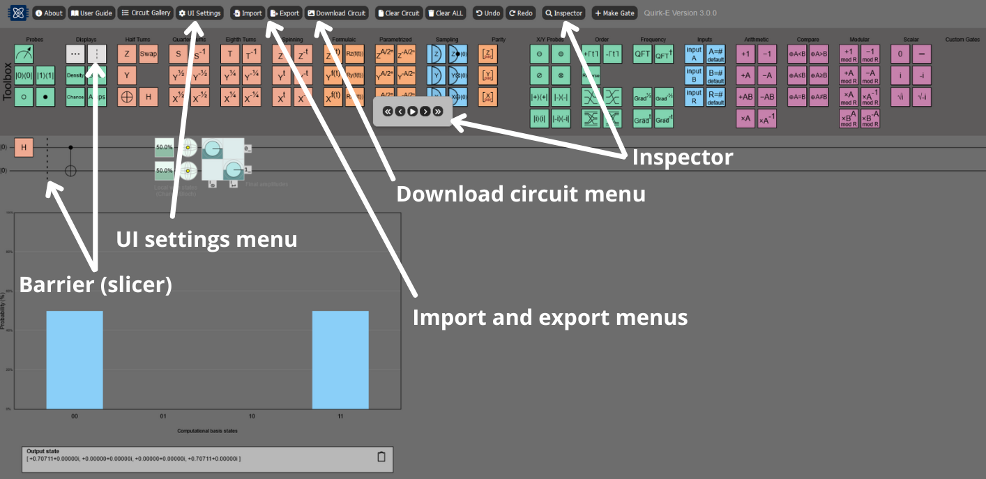 dark user interface